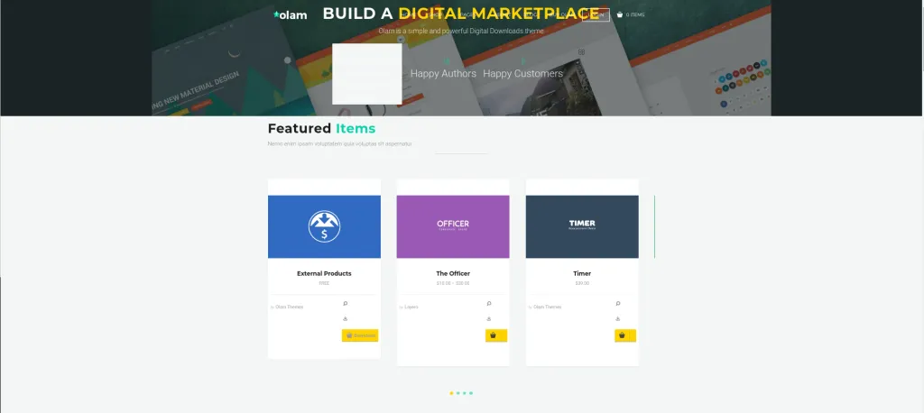 Olam Best Digital Download WordPress Themes