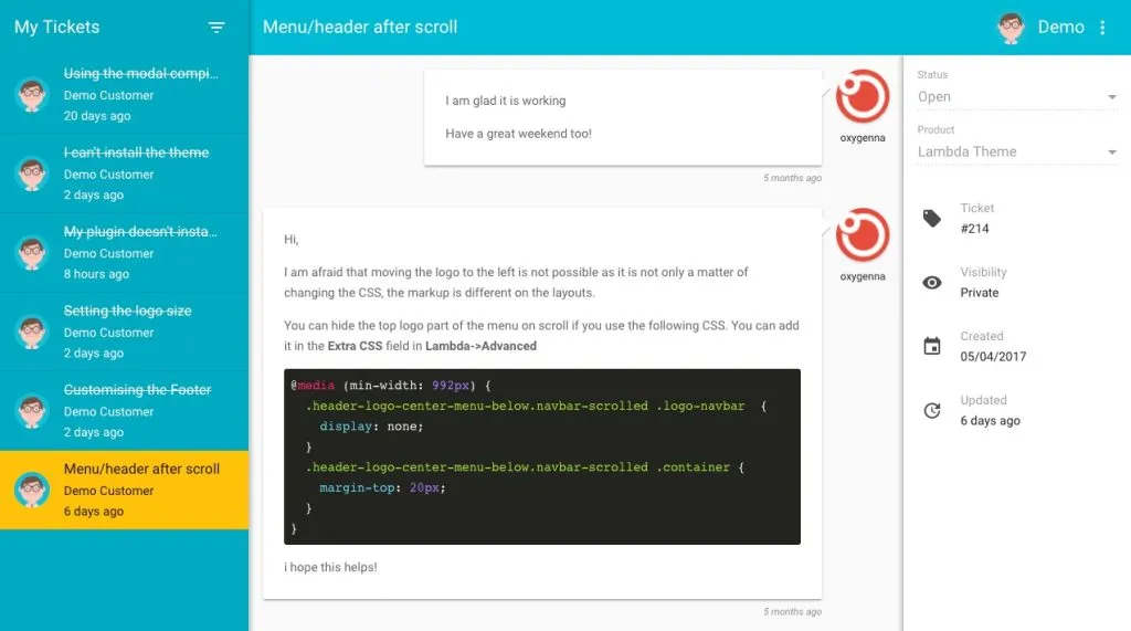 5 Best WordPress Support Ticket plugin (Free+Paid) 01 Ticket View 1024x571