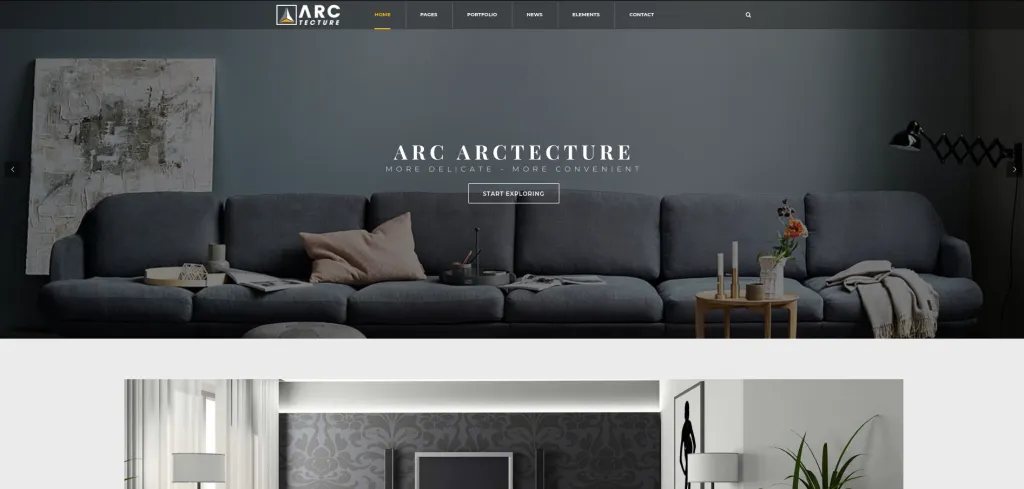 Don't Miss Out! The Best WordPress Interior Design Themes of the Year Revealed! Arctecture WordPress Theme