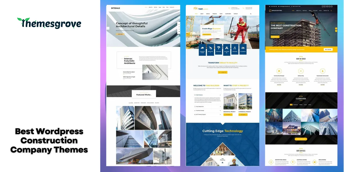 Best Wordpress Construction Company Themes