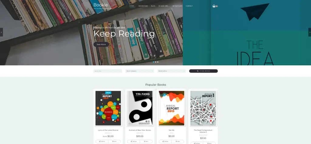 10 Best Bookstore WordPress Themes Bookie Best WordPress Bookstore Themes