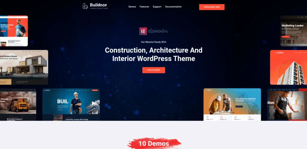 Discover the Best WordPress Construction Company Themes for a Stunning Website Buildnox WordPress Construction Company Theme