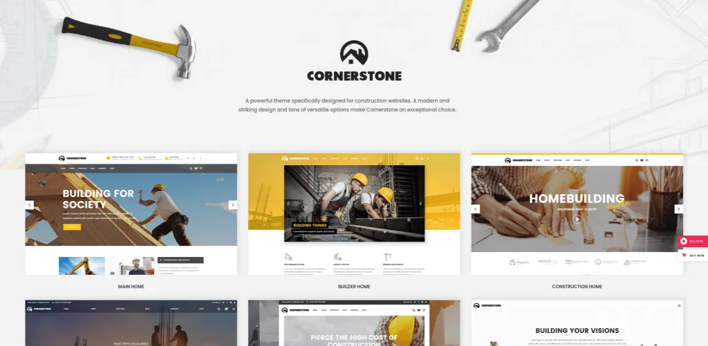 Discover the Best WordPress Construction Company Themes for a Stunning Website Cornerstone Wp Theme