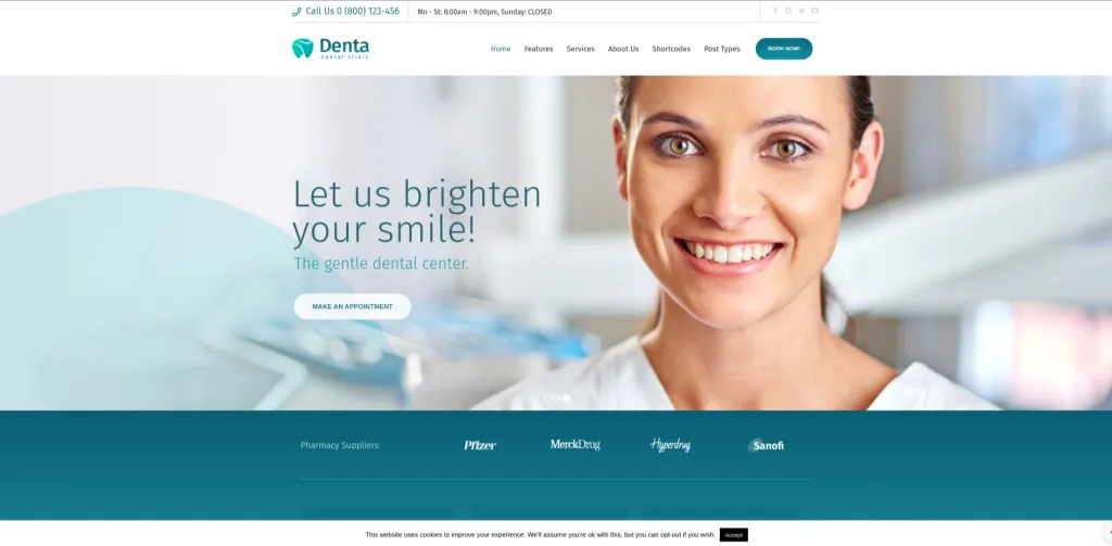 The Definitive List of #12 Best Dental WordPress Themes You Need Now! Denta Dental WordPress Themes