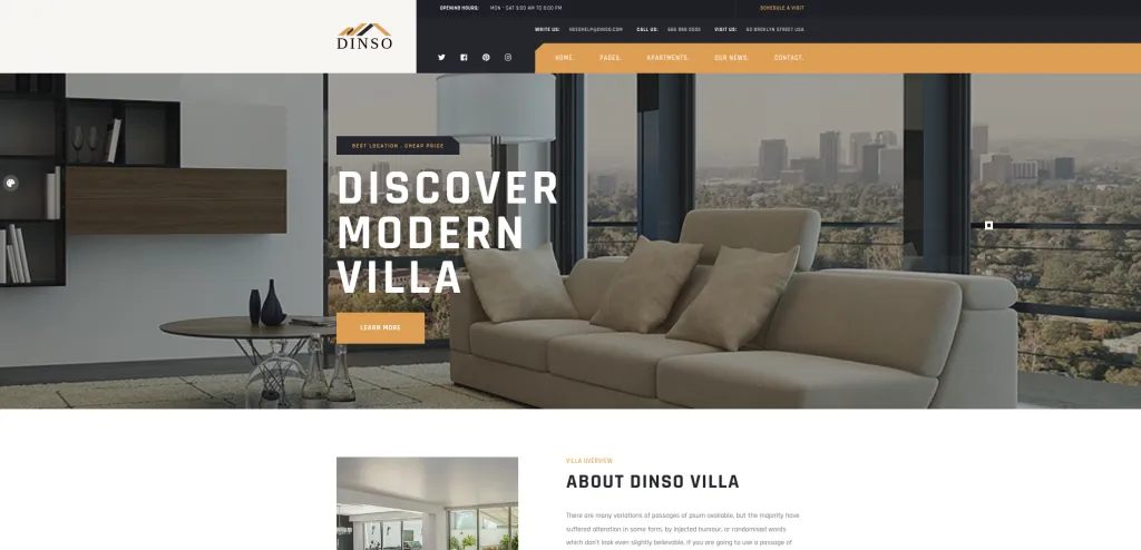8 Best Property Rental WordPress Themes Dinso wp theme
