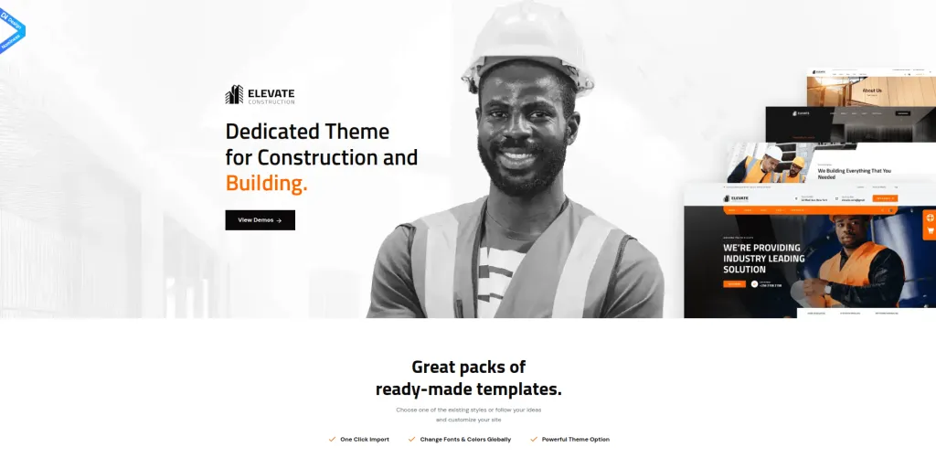 Discover the Best WordPress Construction Company Themes for a Stunning Website Elevate Best WordPress Construction Company Themes