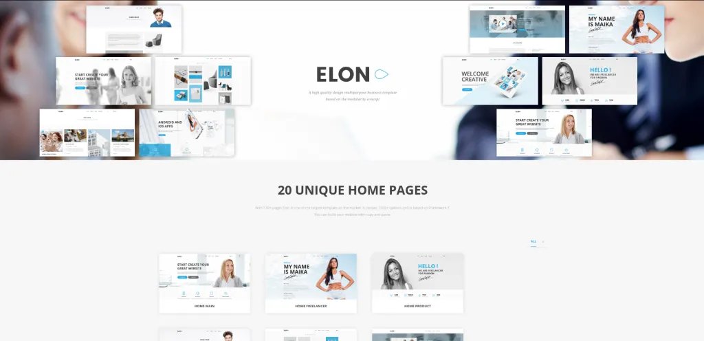 10 Web Design Agency WordPress Themes Elon WP Theme