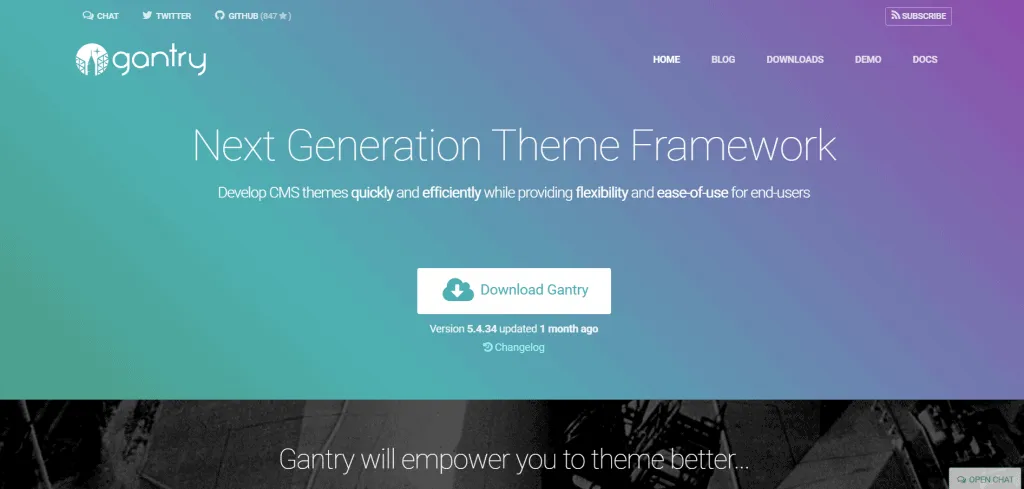 12 Best WordPress Theme Framework of 2023 Gantry Next Generation Theme Framework Gantry 1024x489