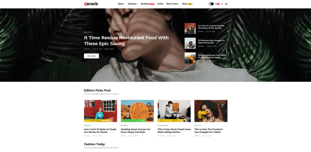 10 Best WordPress Journalist Themes to Upgrade Your Journalism Site! Generik Journalist Theme