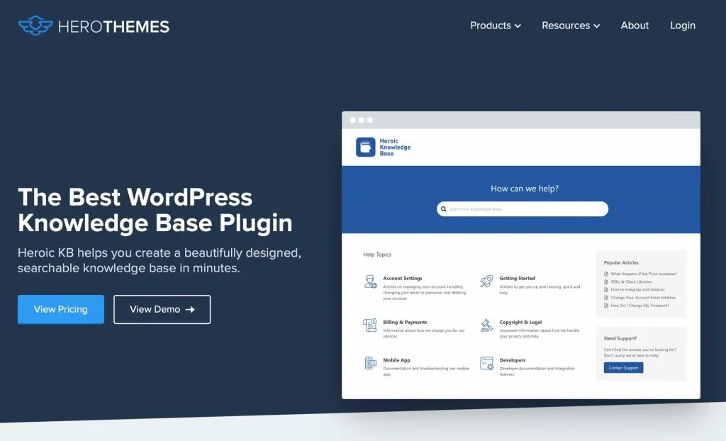 Comparing The 9 Best Knowledge Base Plugins for WordPress Heroic Knowledge Base Plugin