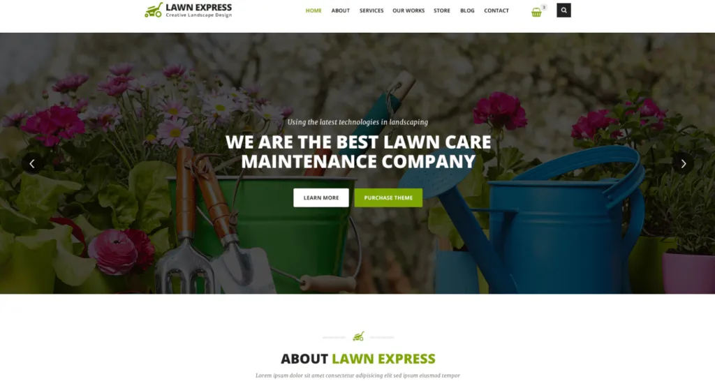 $5 WordPress Themes That Look Like a Million Bucks! Lawn Express Theme