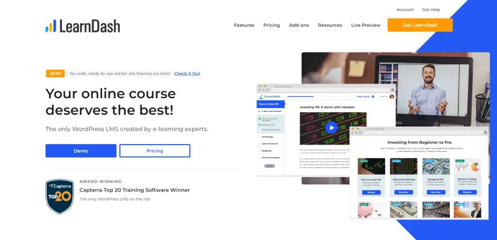 7 Best WordPress LMS Plugins Compared LearnDash Most Trusted WordPress LMS And Online Course Solution 1024x496