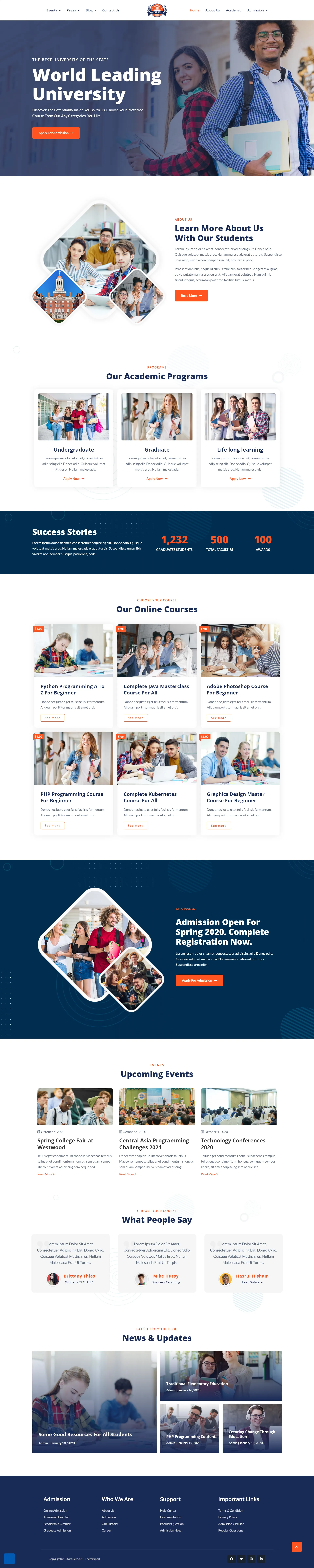 Tutorque Education WordPress Theme Updates: New Integrations, New Demo Sites and Many More LearnDash University 2 – Just Another Tutorque Sites Site