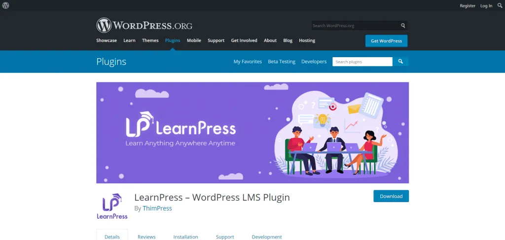 4 Step Guide to Use LMS WordPress Theme with LMS WordPress Plugins LearnPress – WordPress LMS Plugin – WordPress Plugin WordPress Org 1024x487