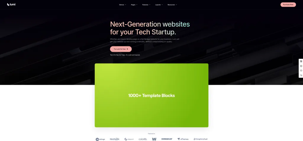 Lumi Startup WordPress Theme
