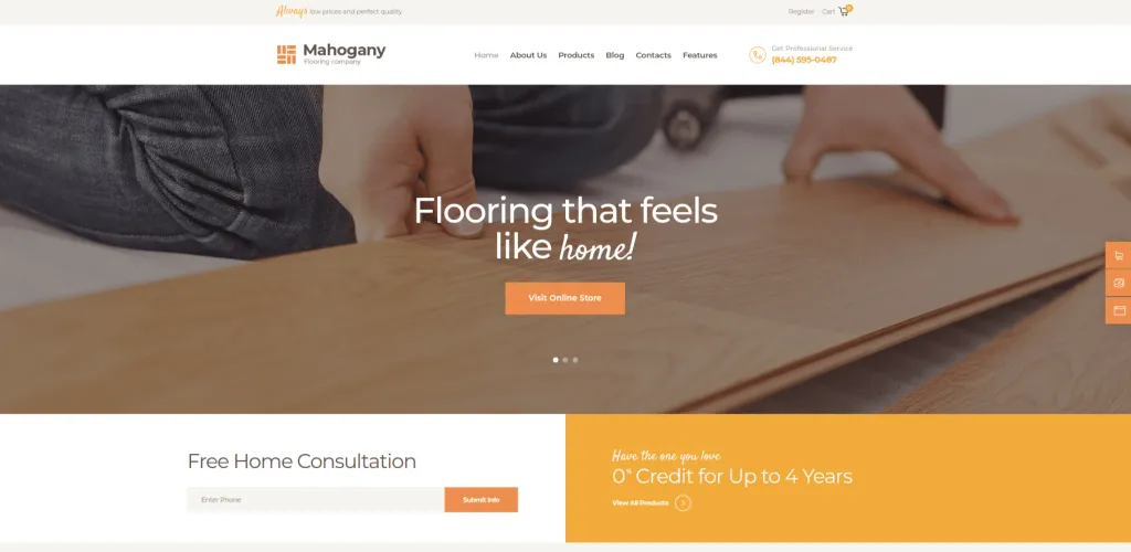 Crafting Success: 8 Best WordPress Carpenter Themes Mahogany WordPress Theme