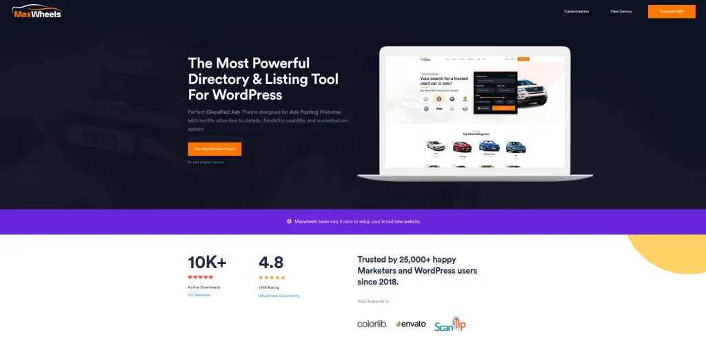 12 Best Car Dealership WordPress Themes Maxwheels WP Theme