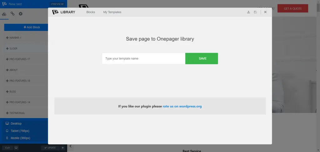Introducing WPOnepager 2.4 with All-new Popup Modal, Page Export & Import Option, Template Menu and Much More Onepagebuilder C2BBNewtest2020 06 2514 30 30 1024x487
