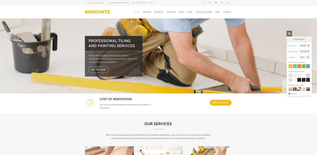 Discover the Best WordPress Construction Company Themes for a Stunning Website Renovate WordPress Construction Company Themes