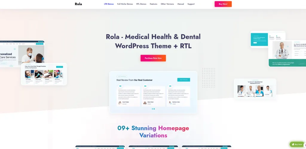 The Definitive List of #12 Best Dental WordPress Themes You Need Now! Rola Wp Theme
