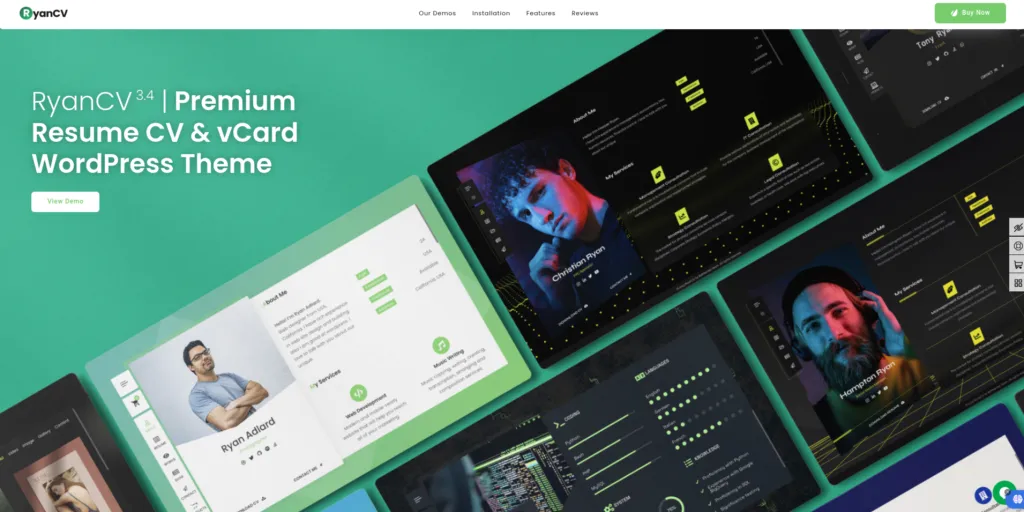 The Definitive List of 10 Best Personal Branding WordPress Themes You Need! RyanCV WordPress Theme