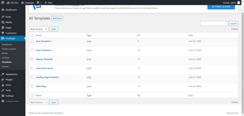 Introducing WPOnepager 2.4 with All-new Popup Modal, Page Export & Import Option, Template Menu and Much More TemplatesE280B9OnepagerE28094WordPress2020 06 2514 29 03 1024x487