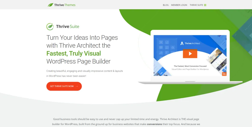 7 Best WordPress Landing Page Plugins of 2025 Thrive Architect The WordPress Page Builder For Online Business Creators 1024x518