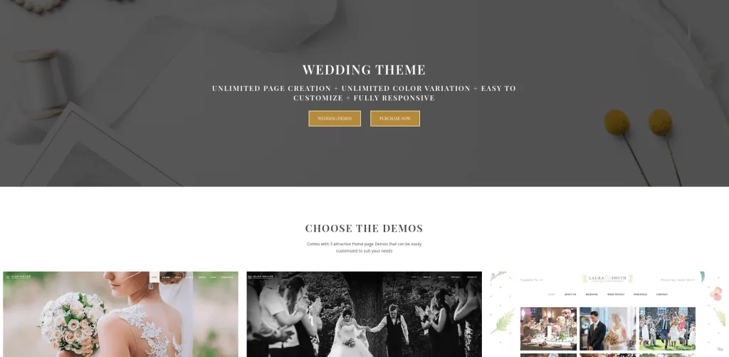Vivagh wedding photography wp theme