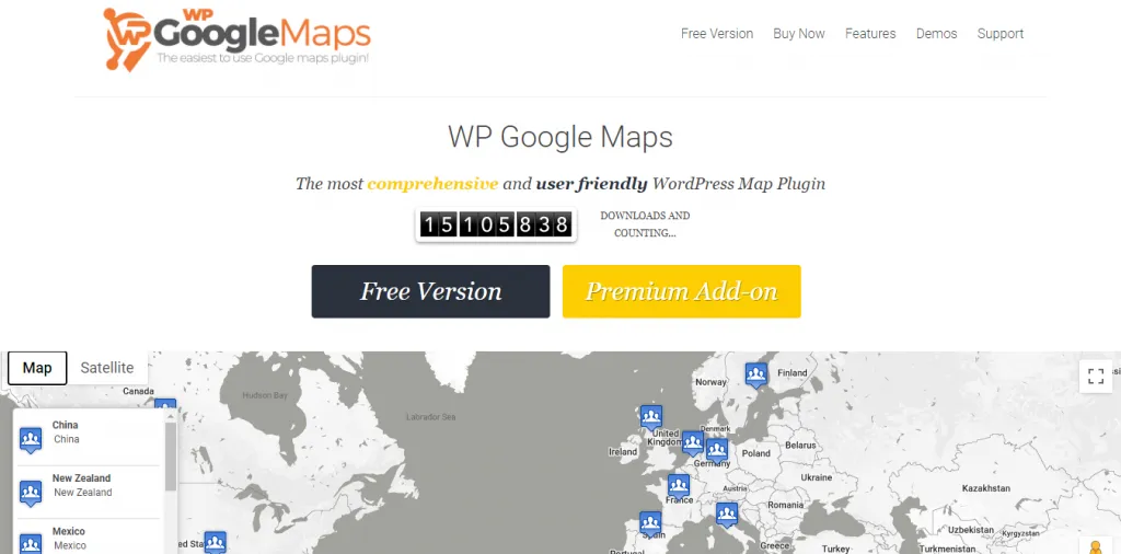 7 Best WordPress Map Plugins of 2023 WP Google Maps 1024x506