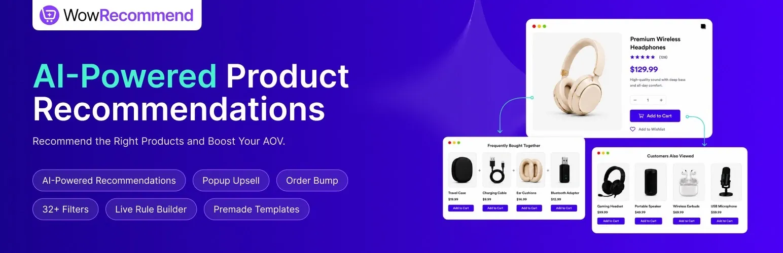 WowRecommend - AI Product Recommendation Plugin for WooCommerce WowRecommend Banner