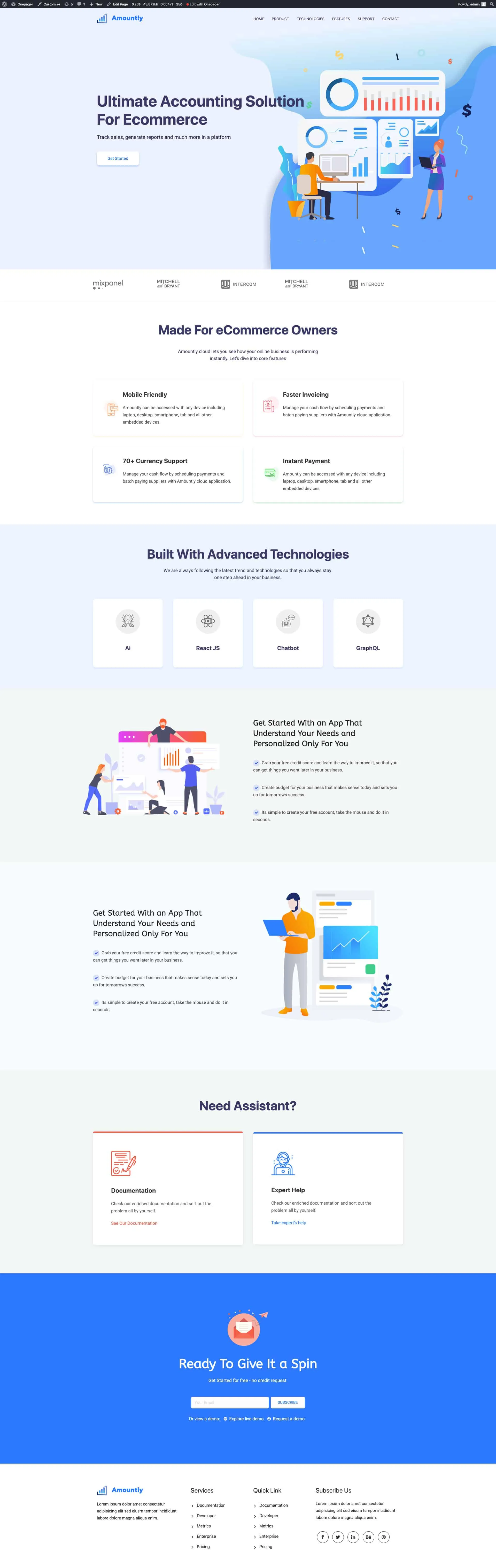 Introducing Two New Startup Templates for WPOnepager Pro A1 1