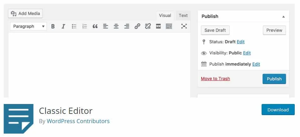 9 WordPress Editor Plugins - To Easily Edit Your WordPress Data Classic Editor