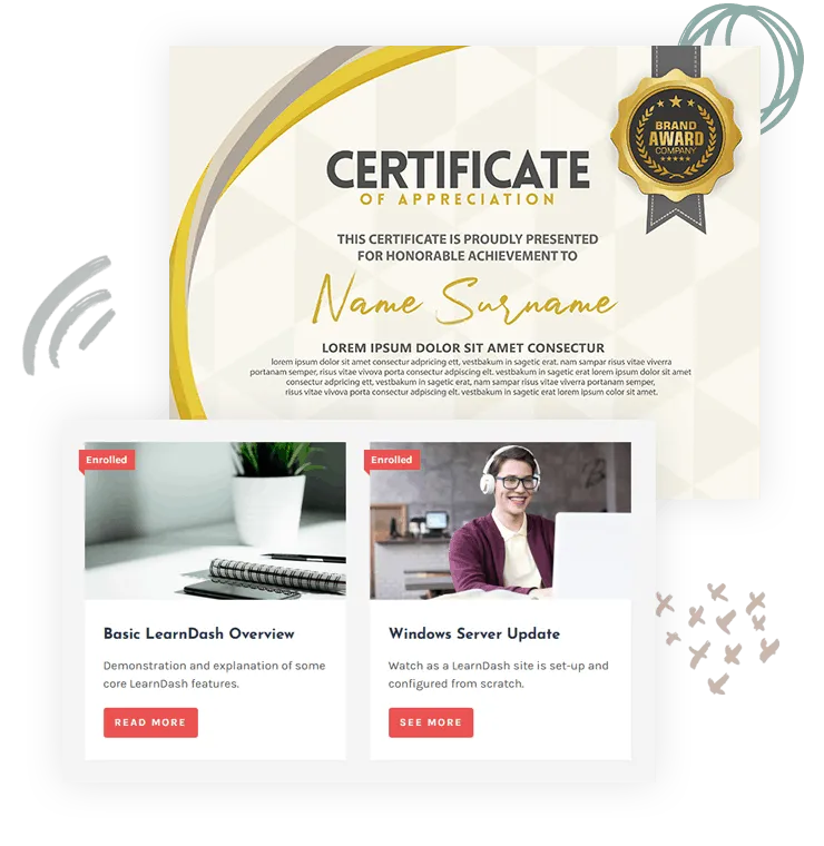 LearnDash Theme Course Certificate