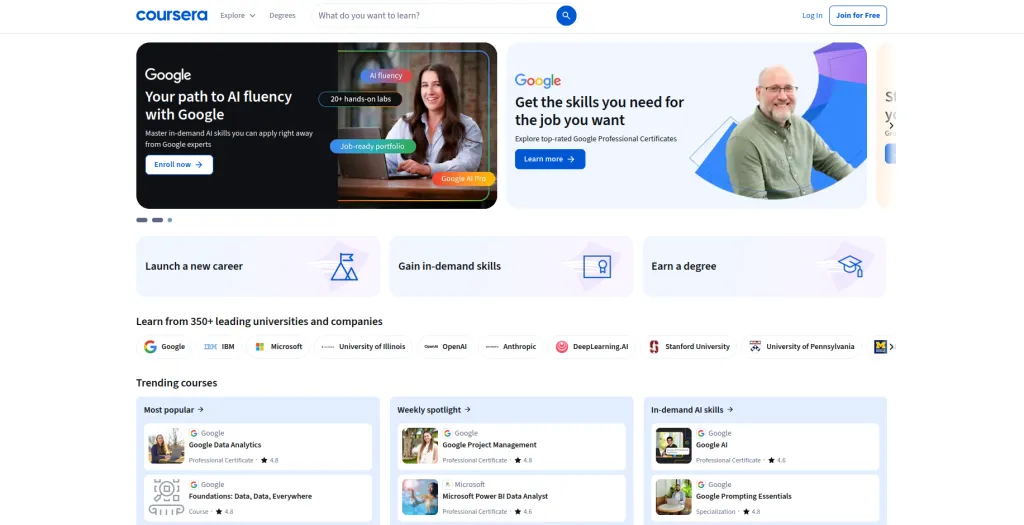 Top 6 AI Tools for Education in 2026: Smarter Learning Starts Here coursera