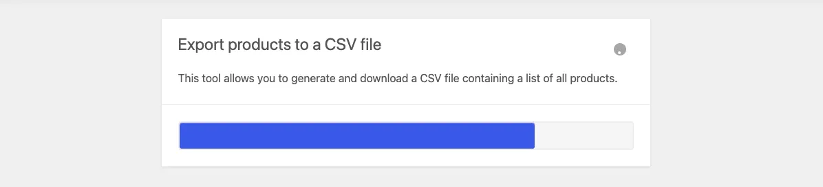CSV download complete CSV file downloaded successfully from WooCommerce