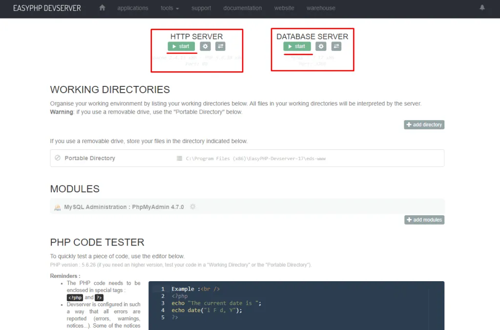 How To Install WordPress On Localhost (Simple But Complete Guideline) Easyphp Server Start 1024x676