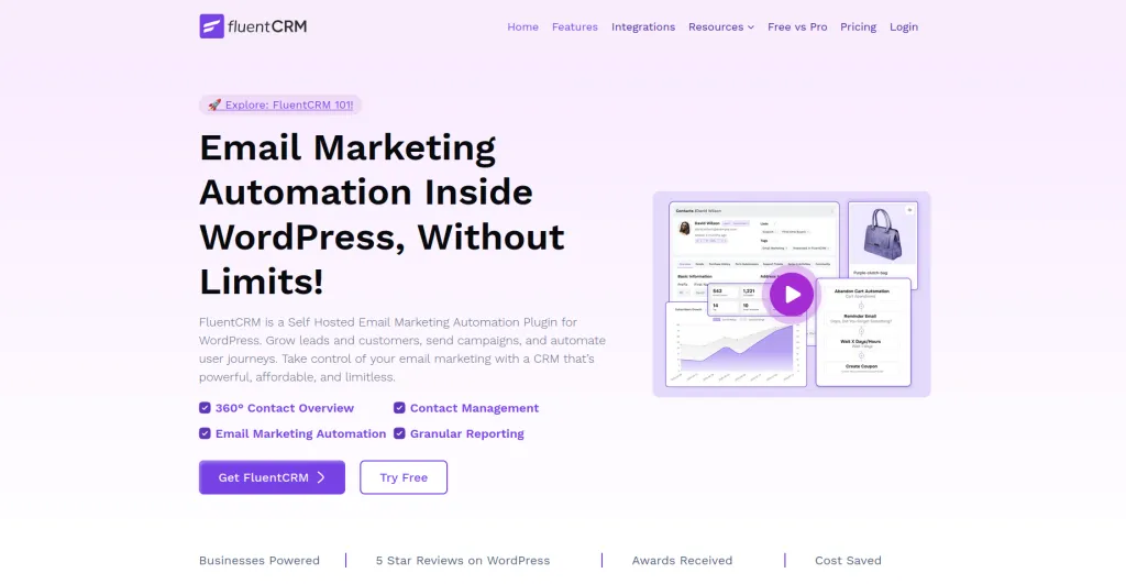 Best WordPress CRM Plugins to Manage Customers and Boost Sales in 2026 fluentcrm