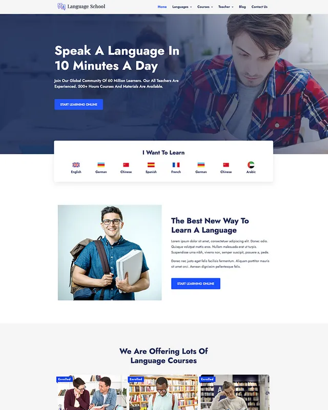 Language School demo