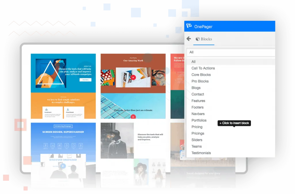 WP Onepager landing page builder templates - WPOnepager