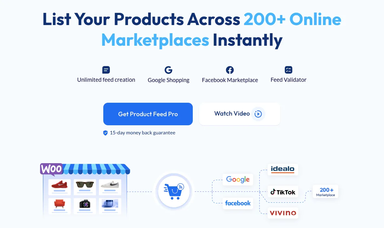 Turn your WooCommerce export into a feed for 200+ marketplaces Product Feed Manager - sell on 200+ marketplaces from WooCommerce
