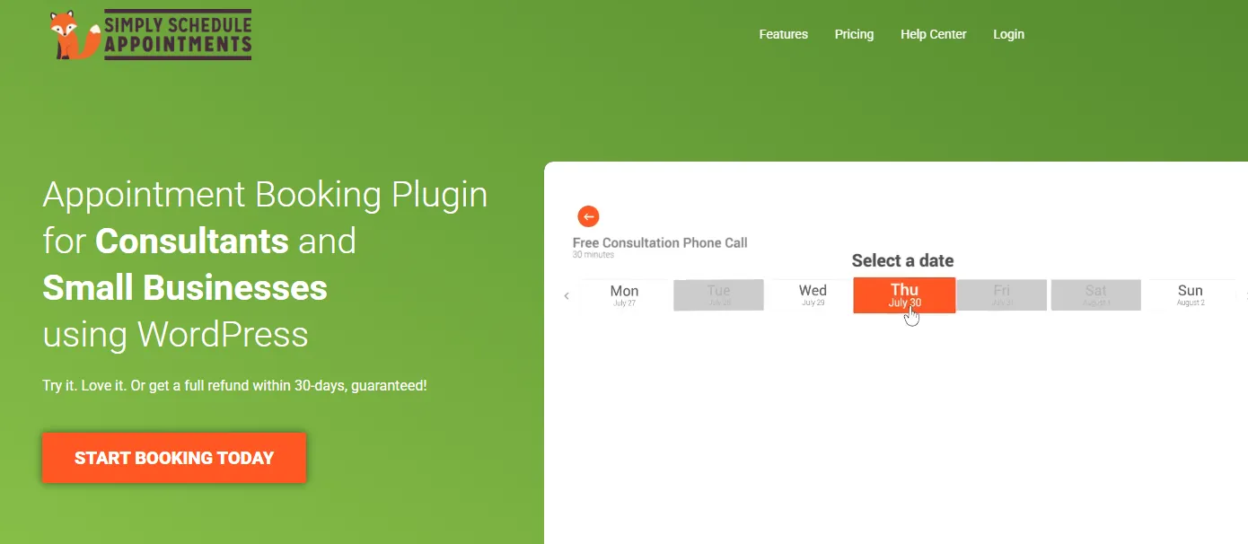 Simply Schedule Appointments booking plugin for WordPress