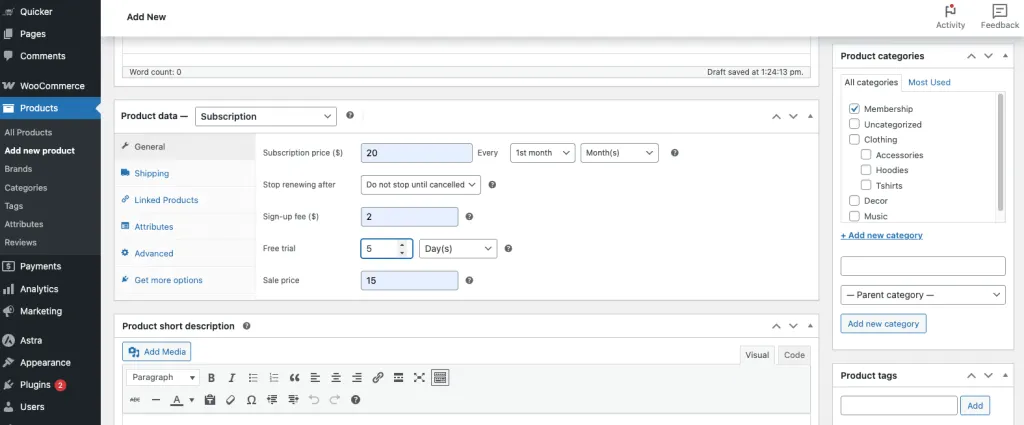 How to Create a WooCommerce Subscription Product (Step-by-Step) subscription details admin