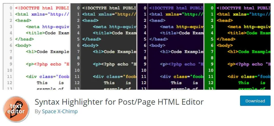 9 WordPress Editor Plugins - To Easily Edit Your WordPress Data Syntax Highlighter