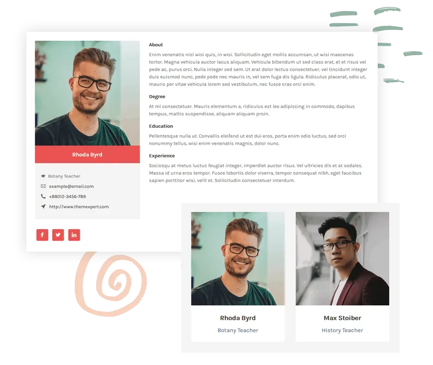 LearnDash Theme Teachers Profile