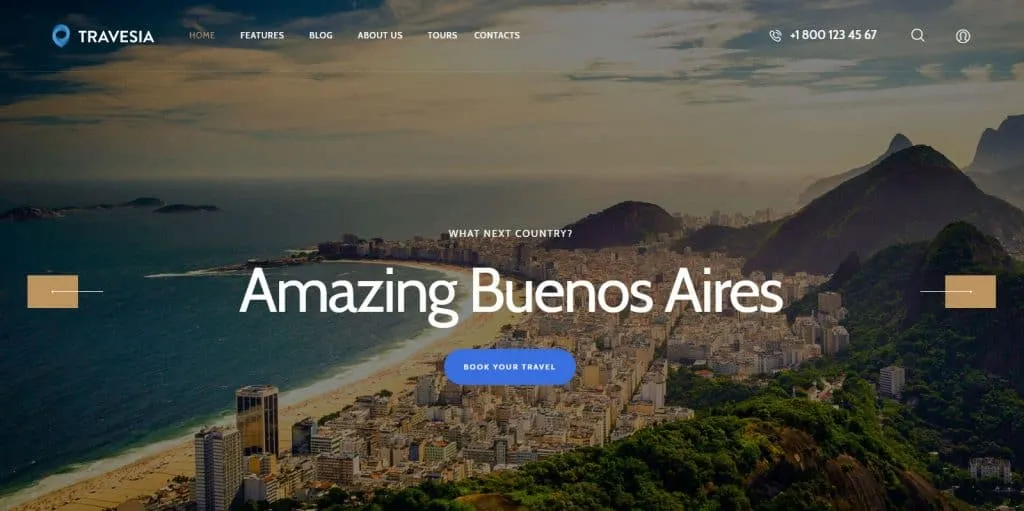 5 Best Tours and Travels WordPress Themes - Expert's Choice Travesia 1024x511