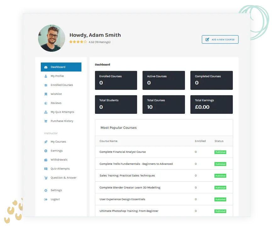 Tutor Theme Tutor Student Dashboard 2