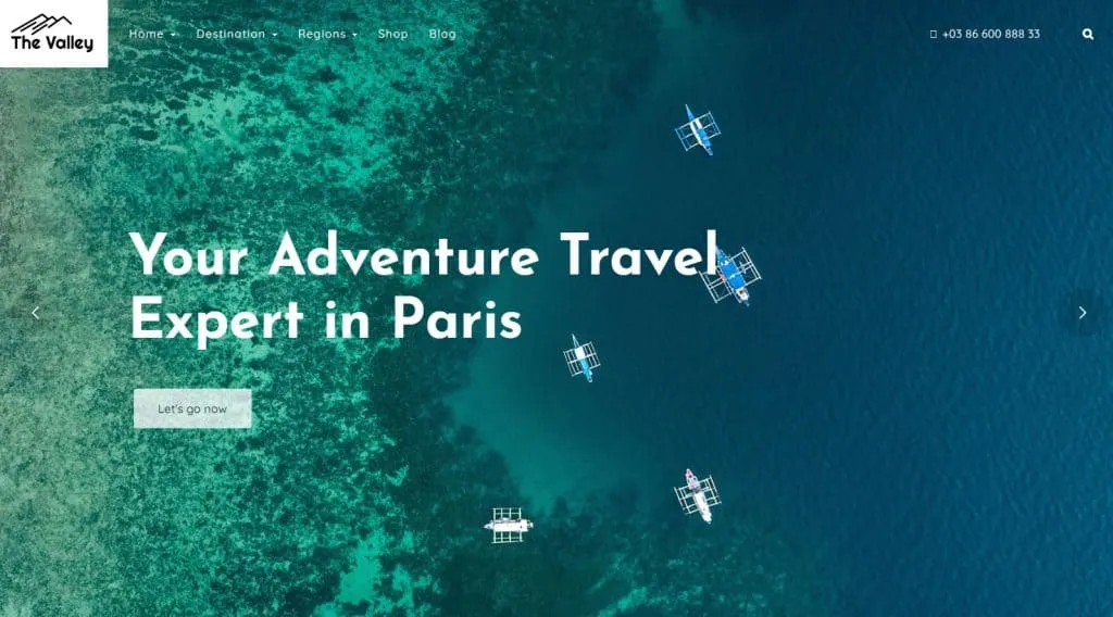 5 Best Tours and Travels WordPress Themes - Expert's Choice Valley 1024x568