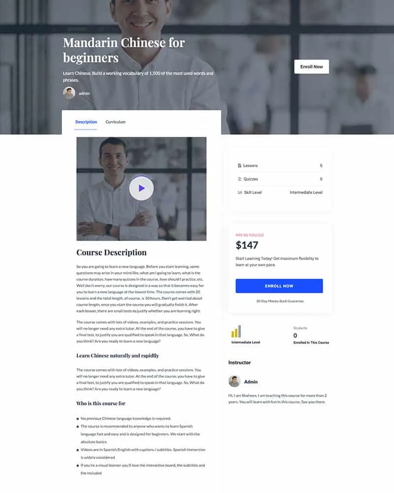 LearnDash Theme Wk Lms Single Course 2