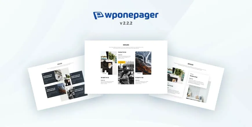 Introducing WPOnepager 2.2.2 – Three New Free Blocks and Header Type Selection Feature Added