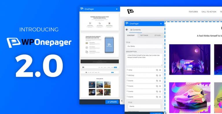 onepage page builder
